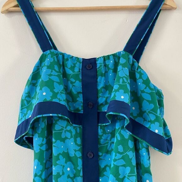 Derek Lam Collective Floral Popover Midi Dress - Picture 5 of 7